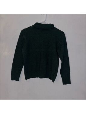 Halston Heritage Laying Essential Merino Wool Green Crew Neck Sweater